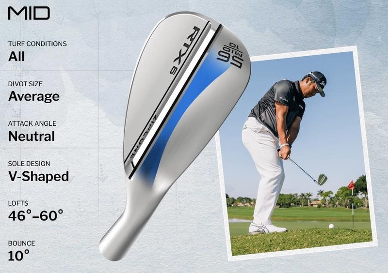 Cleveland RTX 6 ZipCore Tour Satin wedge de hombre, acero