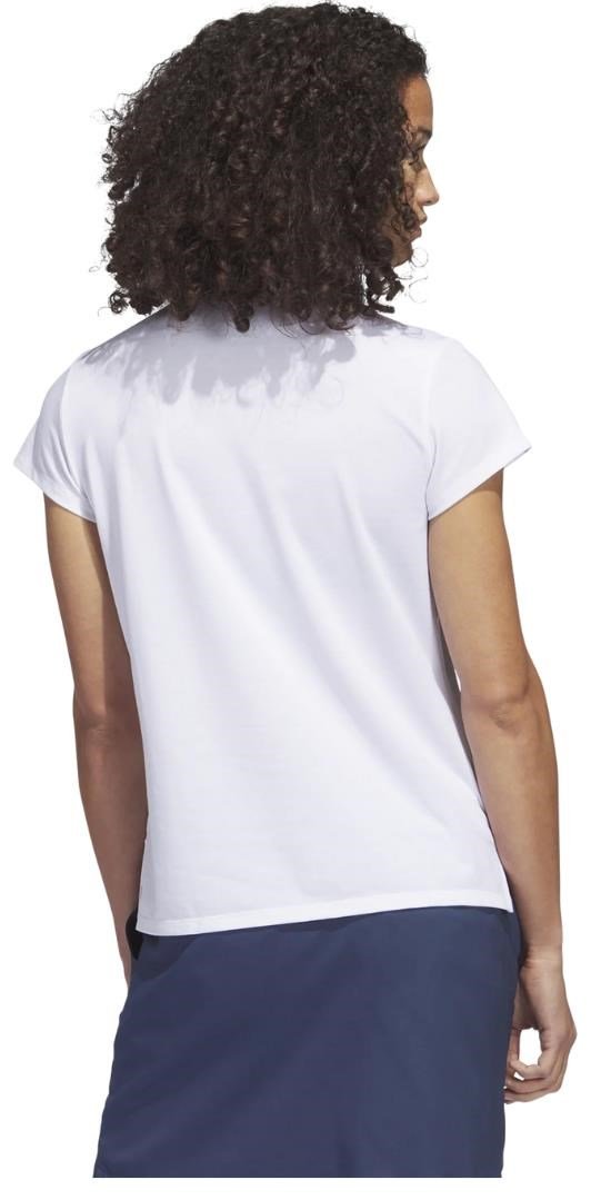 Adidas Go-To Heathered polo de mujer, blanco melange