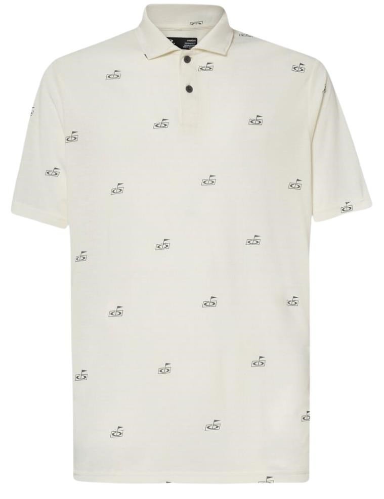 Oakley Golf Flag Pattern polo de hombre, arctic white