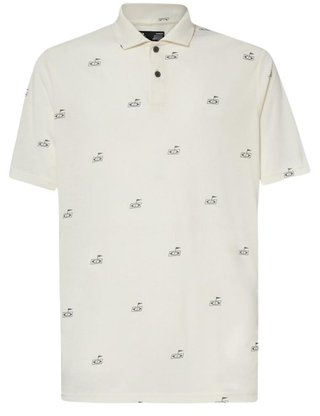 Oakley Golf Flag Pattern polo de hombre, arctic white