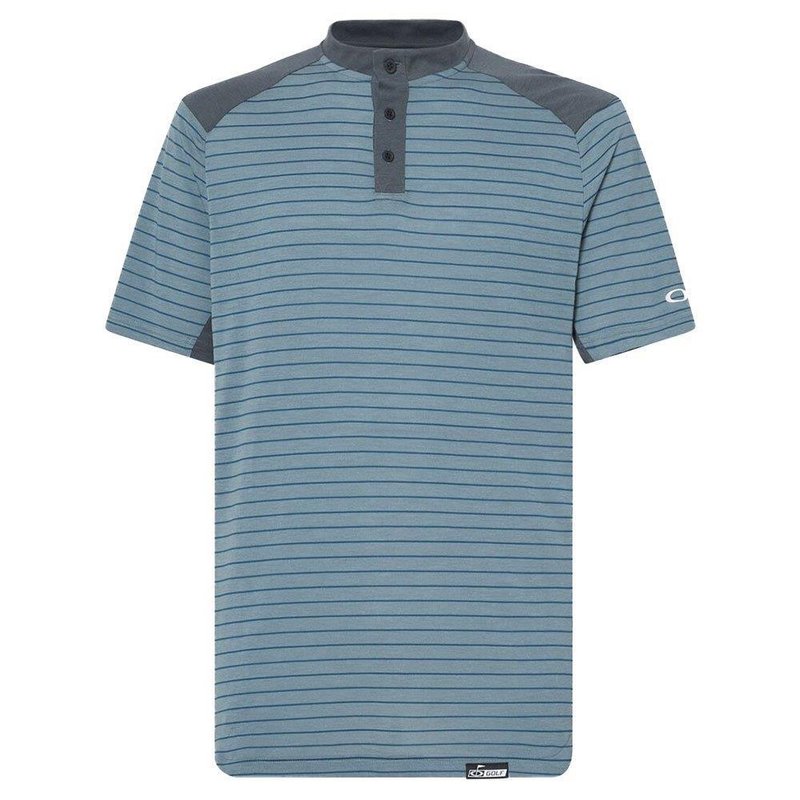 Oakley Fringe Stripe polo de hombre, dark slate