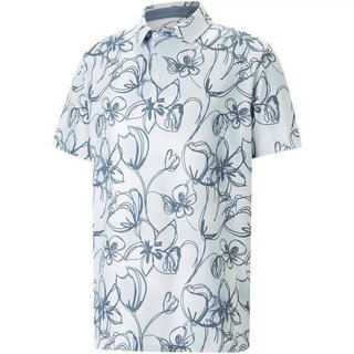 Puma Cloudspun Stems polo de hombre, white/evening sky