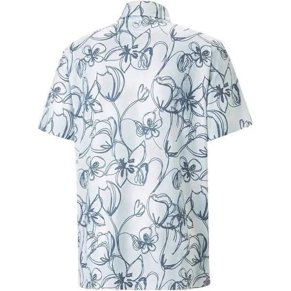 Puma Cloudspun Stems polo de hombre, white/evening sky