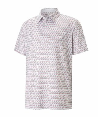 Puma Mattr Flamingo polo de hombre, bright white/flamingo pink