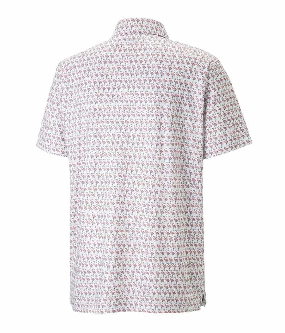Puma Mattr Flamingo polo de hombre, bright white/flamingo pink