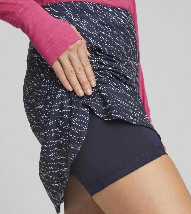 Puma PwrMesh Whitewater falda de golf para mujer, navy blazer/bright white