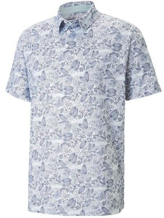 Puma Mattr Seaplanes polo de hombre, navy blazer/tropical aqua