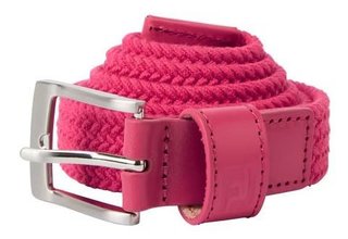 FootJoy Women's Braided cinturón de damas, rosa intenso