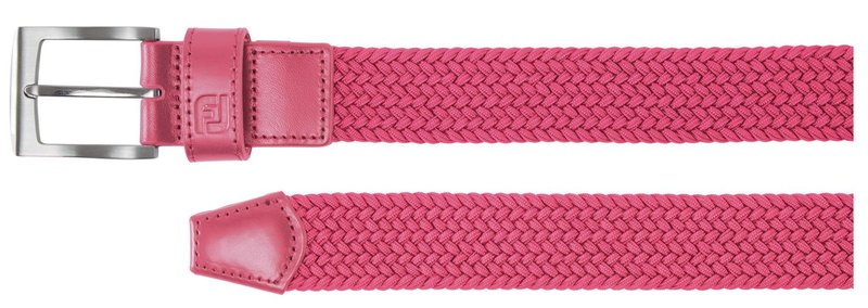 FootJoy Women's Braided cinturón de damas, rosa intenso