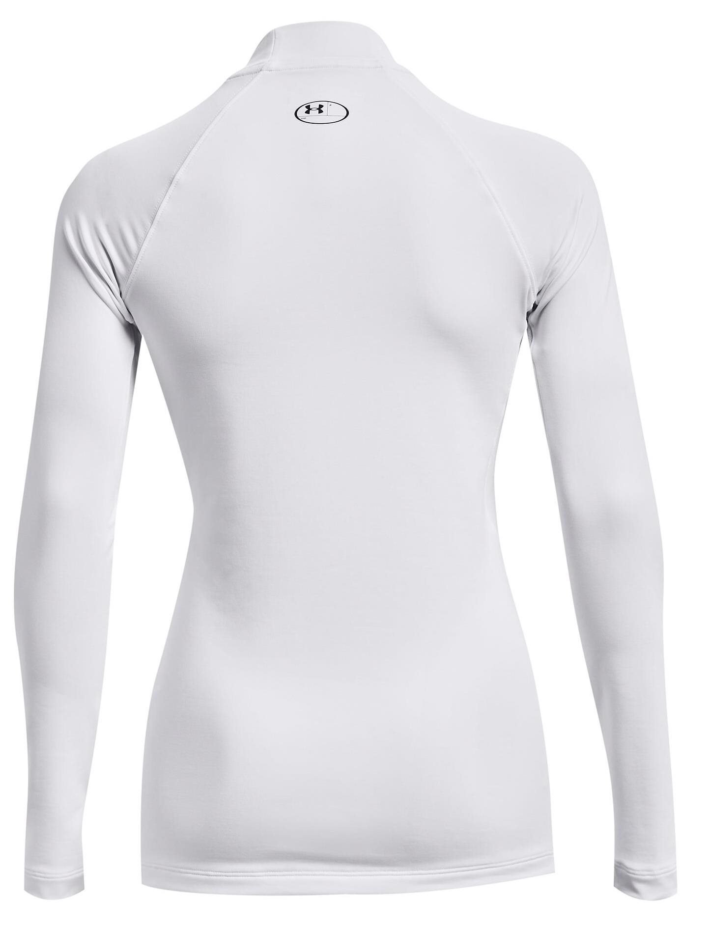 Under Armour Authentics Mockneck camiseta térmica de mujer, blanca