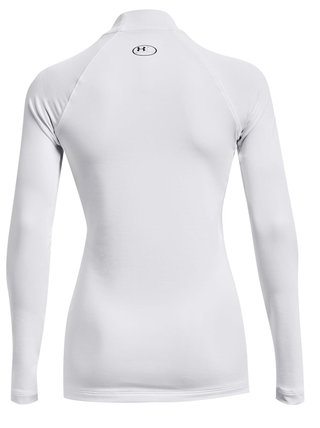 Under Armour Authentics Mockneck camiseta térmica de mujer, blanca