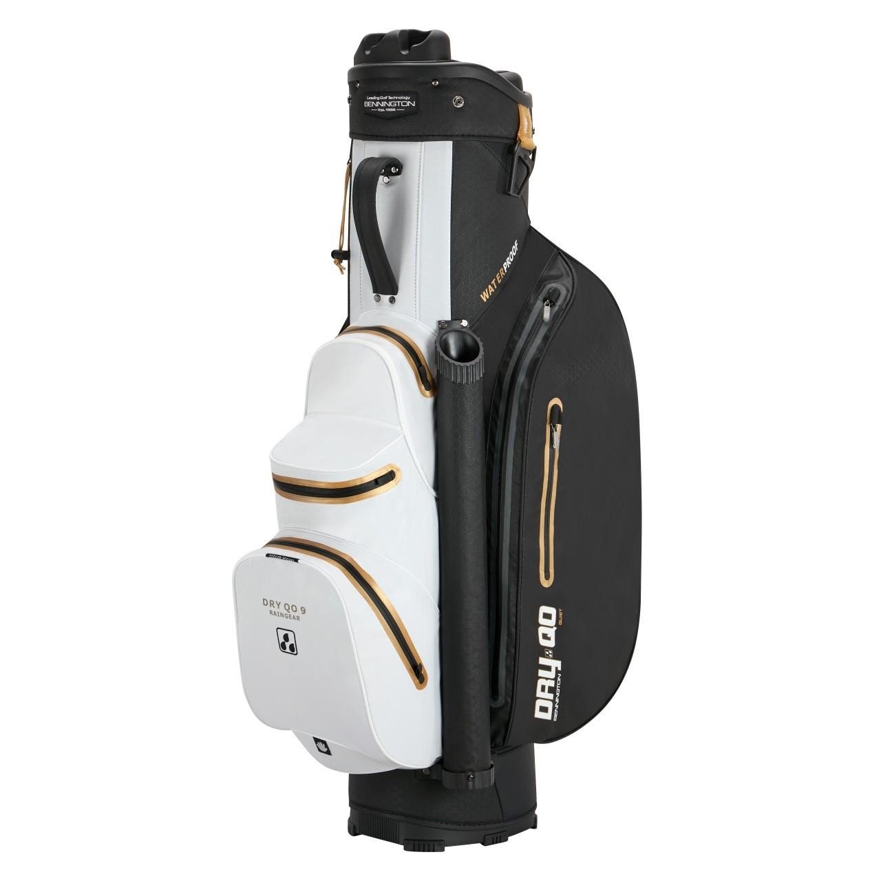 Bennington Dry QO 9 cart bag impermeable, negro/blanco/dorado