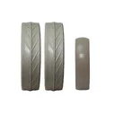 JuCad tires - 2 ruedas traseras, 1 rueda delantera, gris