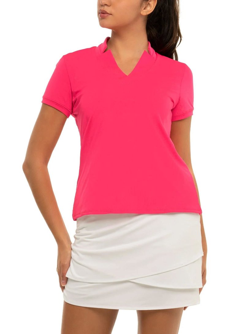 Lucky in Love Chi Chi Short Sleeve polo de mujer, melón
