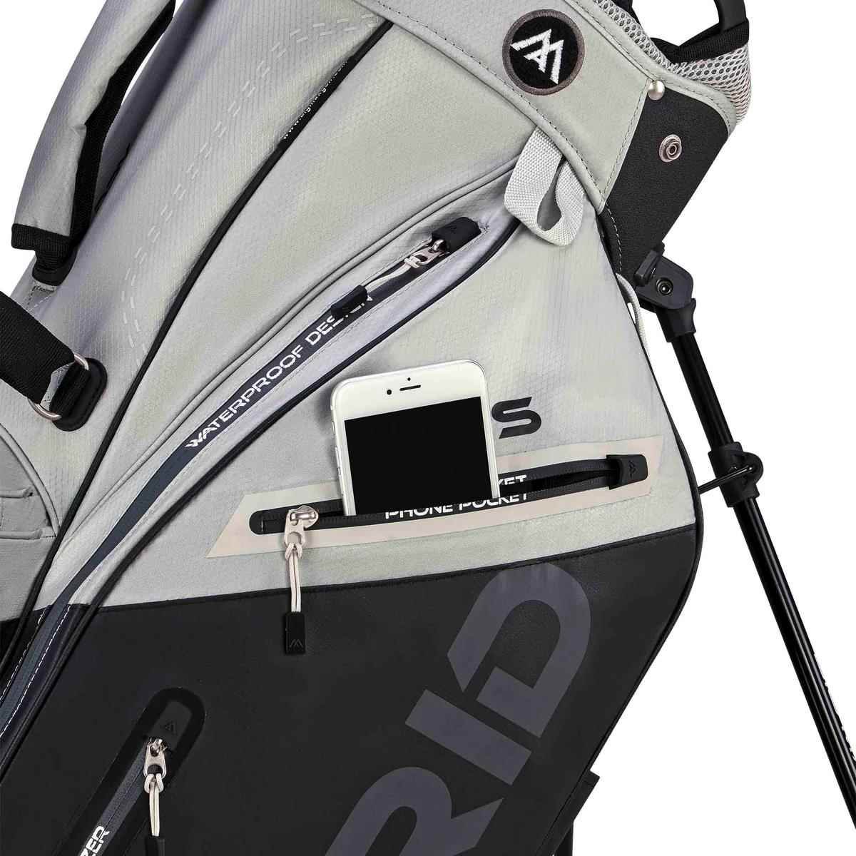 Big Max Dri Lite Hybrid Plus stand bag, gris/negro