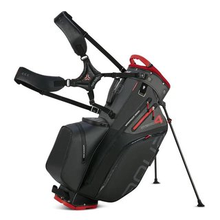 Big Max AQUA Hybrid 4 stand bag, negro/carbón/rojo