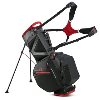 Big Max AQUA Hybrid 4 stand bag, negro/carbón/rojo