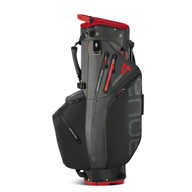 Big Max AQUA Hybrid 4 stand bag, negro/carbón/rojo