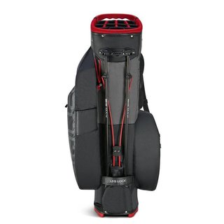 Big Max AQUA Hybrid 4 stand bag, negro/carbón/rojo