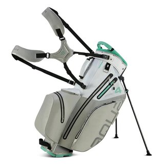 Big Max AQUA Hybrid 4 stand bag, blanco/gris/menta