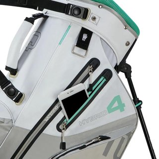 Big Max AQUA Hybrid 4 stand bag, blanco/gris/menta