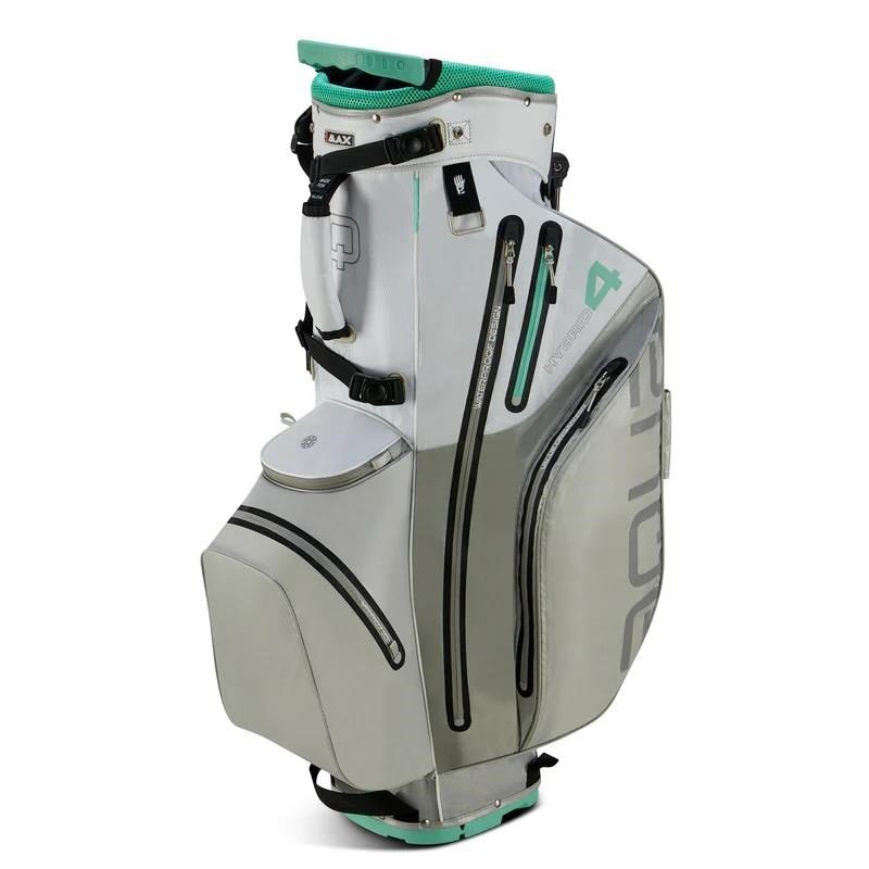 Big Max AQUA Hybrid 4 stand bag, blanco/gris/menta