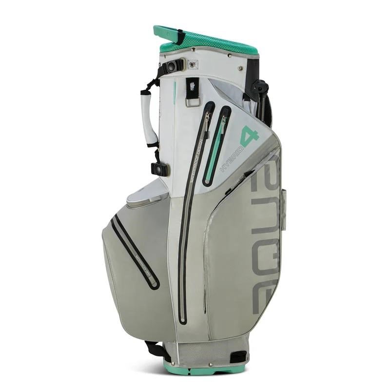 Big Max AQUA Hybrid 4 stand bag, blanco/gris/menta