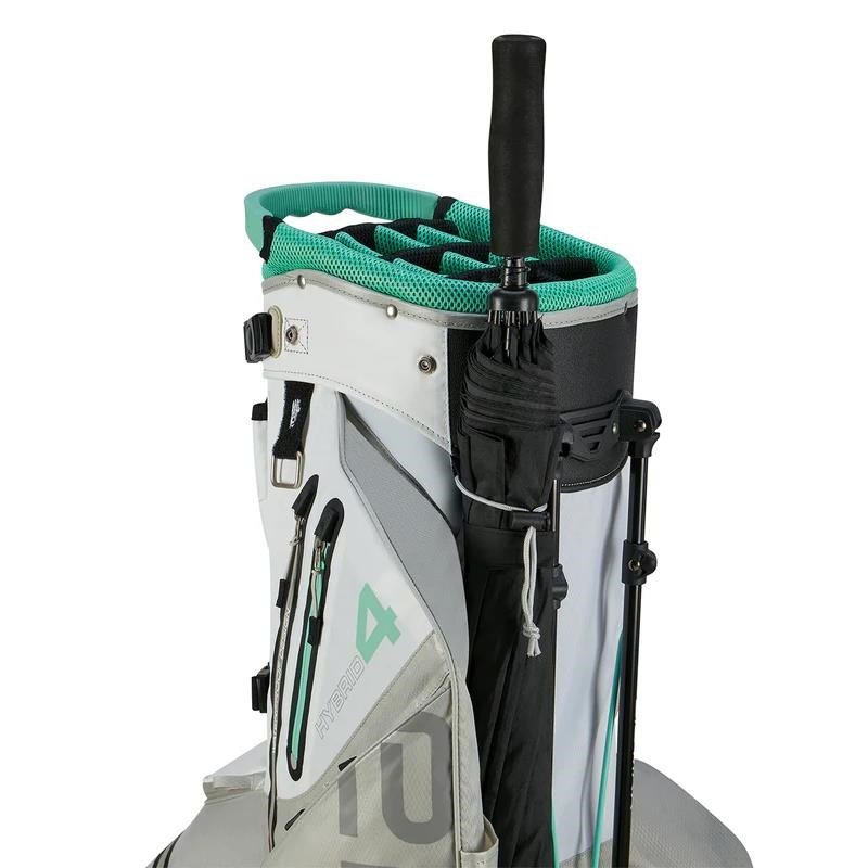 Big Max AQUA Hybrid 4 stand bag, blanco/gris/menta