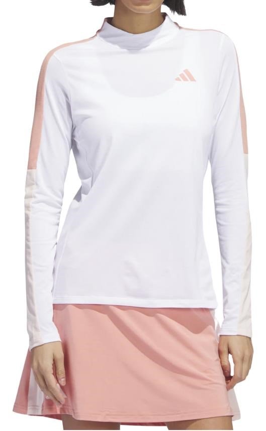 Adidas Nature mock manga larga camiseta de hombre, blanca