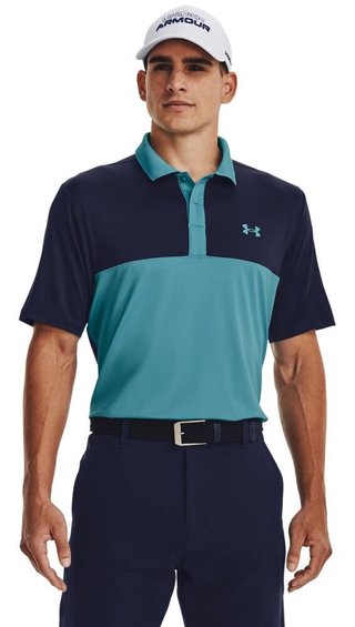 Under Armour Perf 3.0 Color Block polo de hombre, glacier blue