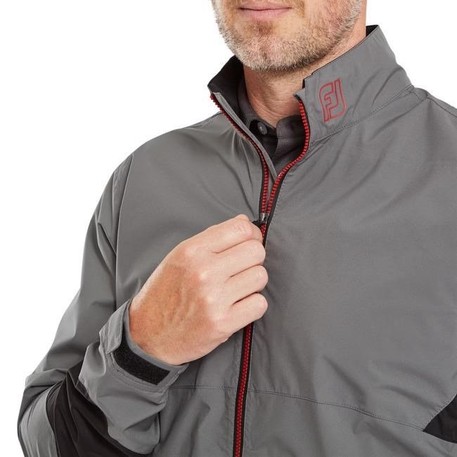 Footjoy HydroLite X chaqueta de hombre, carbón/negro/rojo