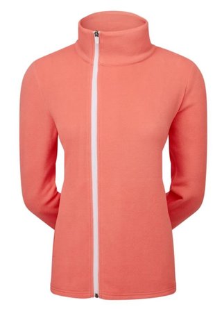 Footjoy Asymmetric Full-Zip Fleece sudadera de mujer, melocotón