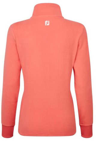 Footjoy Asymmetric Full-Zip Fleece sudadera de mujer, melocotón