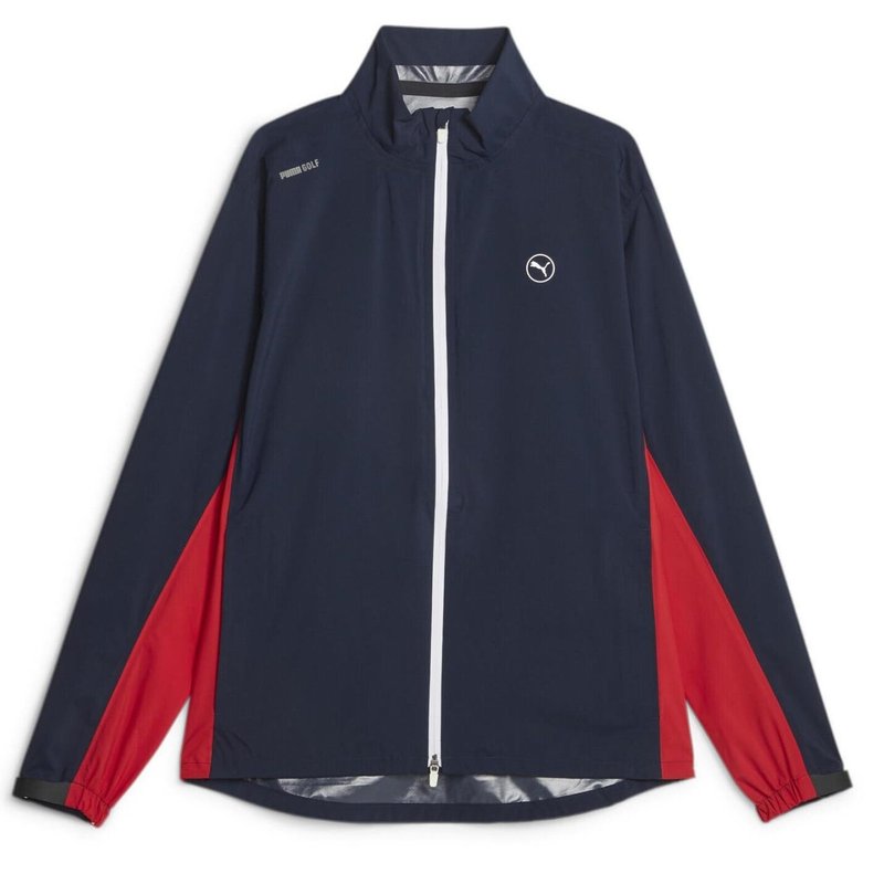 Puma DryLbl Rain chaqueta de hombre, navy blazer/strong red