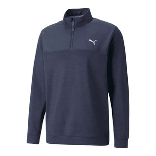 Puma Cloudspun Colorblock 1/4 Zip sudadera de hombre, navy blazer