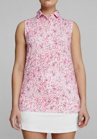 Puma Mattr Mariposa SL polo de mujer, strawberry burst/bold blue