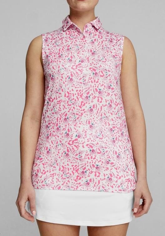 Puma Mattr Mariposa SL polo de mujer, strawberry burst/bold blue