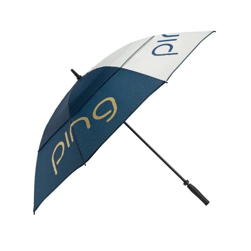 PING Golf Ping G Le3 Double Canopy paraguas de golf 62", navy/dorado
