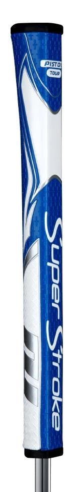 SuperStroke Zenergy Pistol GT Tour putter grip, azul/blanco