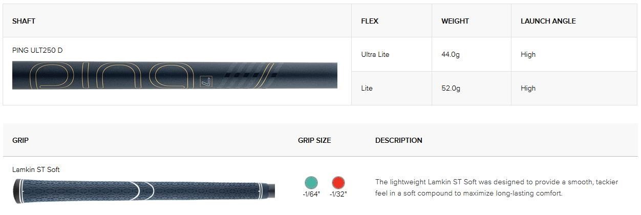 PING G Le3 driver para mujer