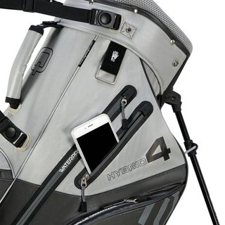 Big Max AQUA Hybrid 4 stand bag, gris/plata(negro)