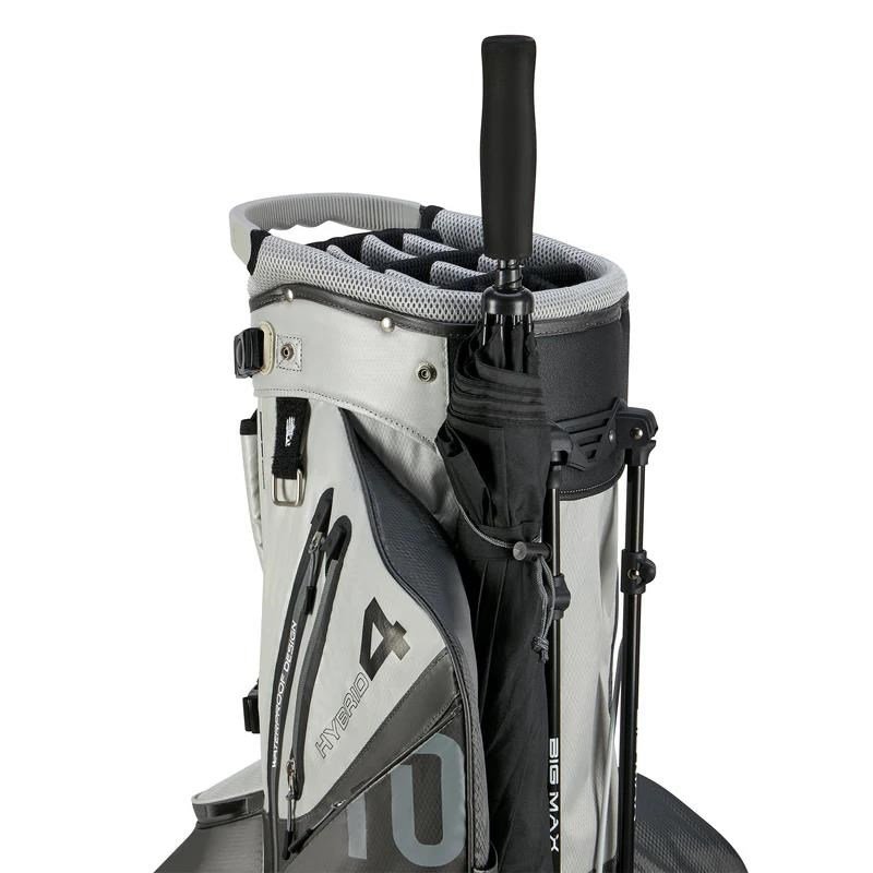 Big Max AQUA Hybrid 4 stand bag, gris/plata(negro)