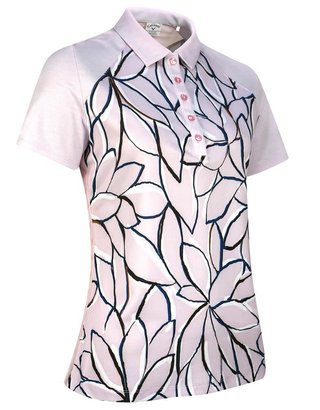 Callaway Linear Floral polo de mujer, pink nectar