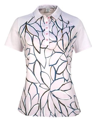 Callaway Linear Floral polo de mujer, pink nectar