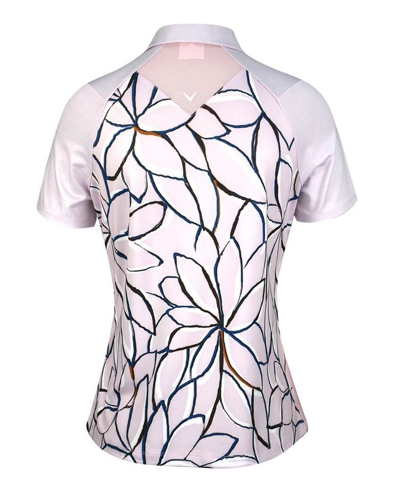 Callaway Linear Floral polo de mujer, pink nectar