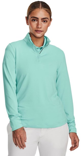 Under Armour Playoff 1/4 Zip sudadera de mujer, neo turquoise
