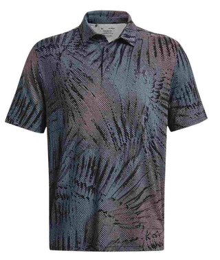 Under Armour Playoff 3.0 Printed polo de hombre, negro/rosa fizz