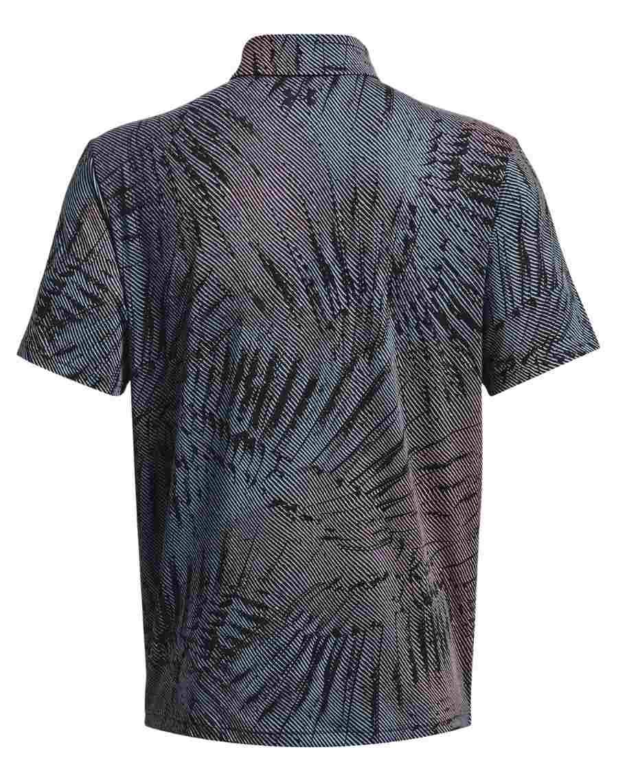Under Armour Playoff 3.0 Printed polo de hombre, negro/rosa fizz