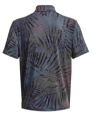 Under Armour Playoff 3.0 Printed polo de hombre, negro/rosa fizz