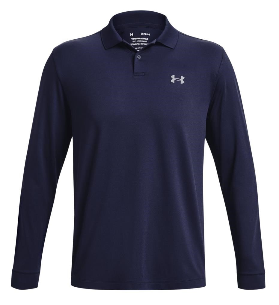 Under Armour Matchplay Long Sleeve camiseta de manga larga para hombre, azul marino